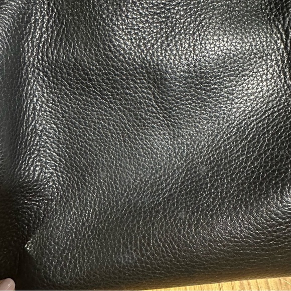 Michael Kors Soft  Black Leather Gold Metal Hardware Satchel Tote Handbag Purse - Picture 12 of 15